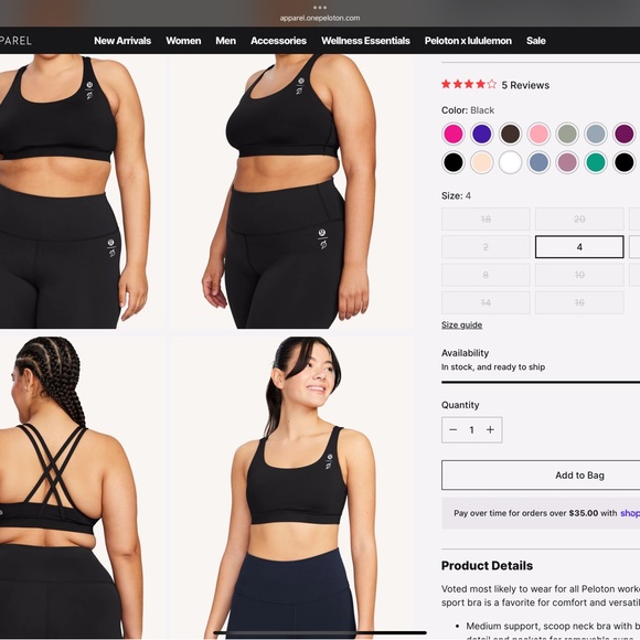 Lululemon Peloton Leggings and Bra Set Worn maybe Twice Size 8 - Picture 6 of 6